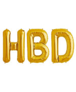 بادکنک فویلی 32 اینچ HBD طلایی